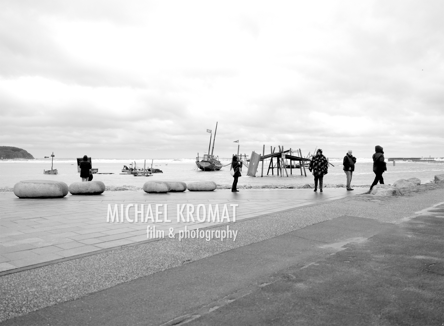 Travemünde Strand Ostseehochwasser Oktober 2023