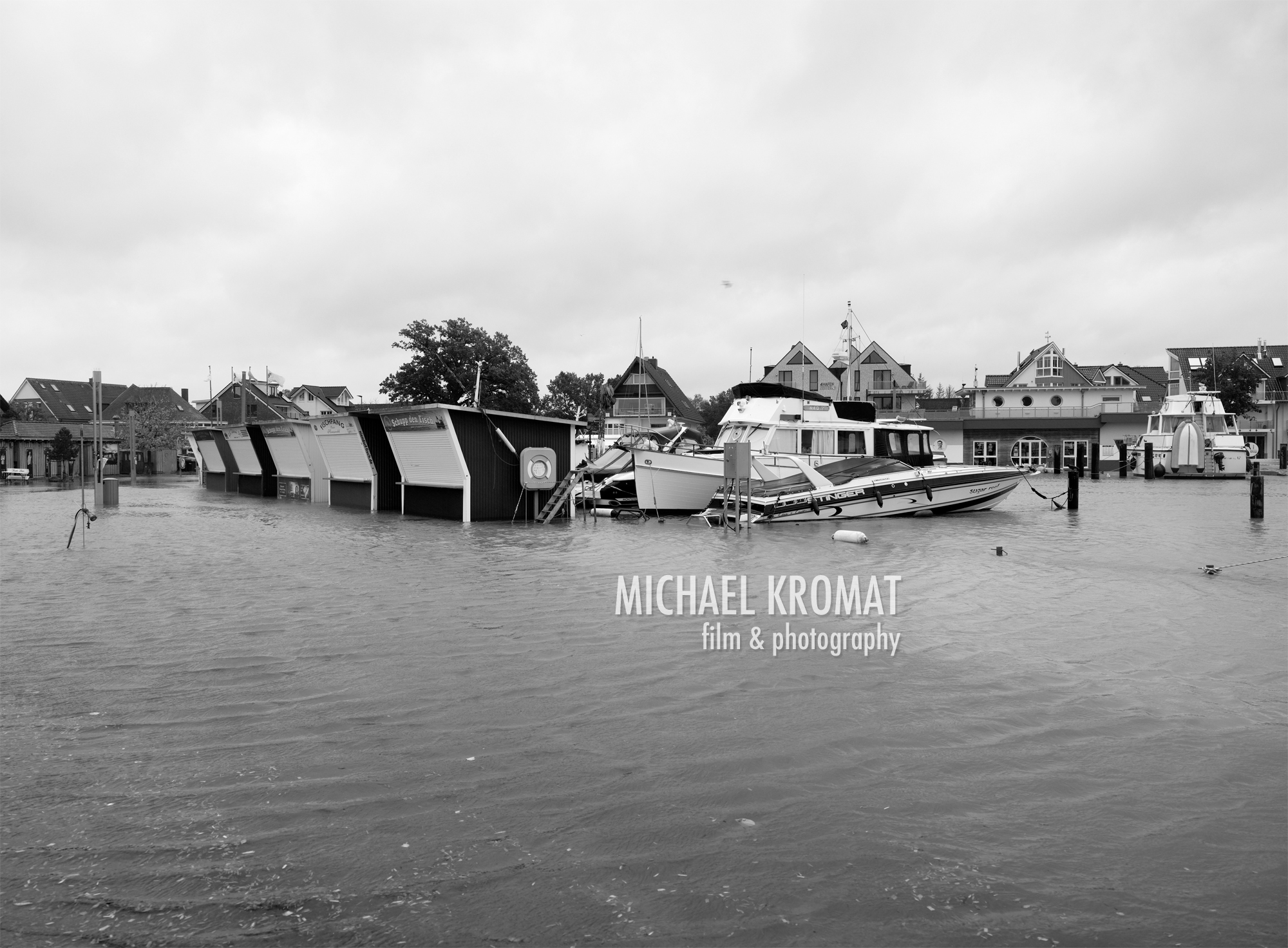 Niendorfer Hafen Ostseehochwasser Oktober 2023