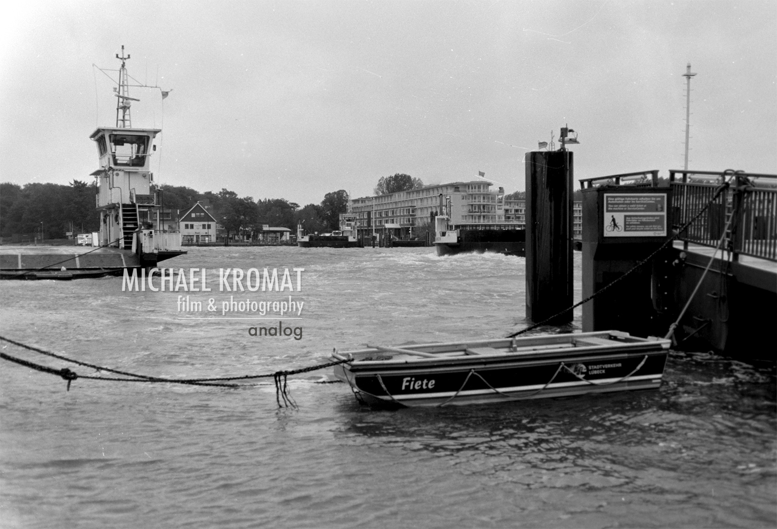Ostseehochwasser 2023 an der Priwallfähre
